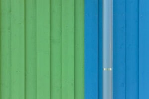 Koralan® Außenfarbe Detail Grün Blau